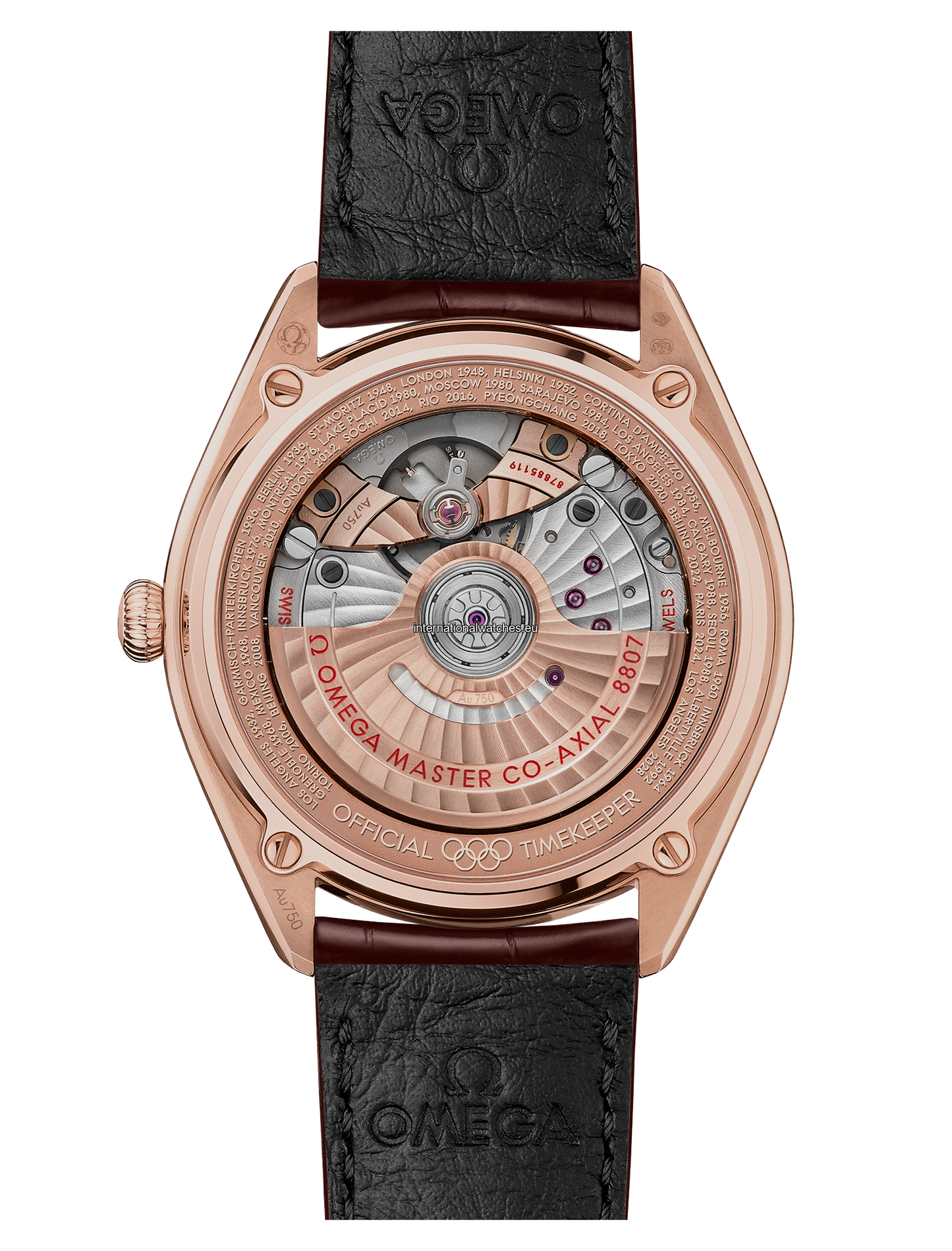Seamaster Olympic Official Timekeeper 39.5 mm, Sedna™ gold on leather strap - 522.53.40.20.04.003
