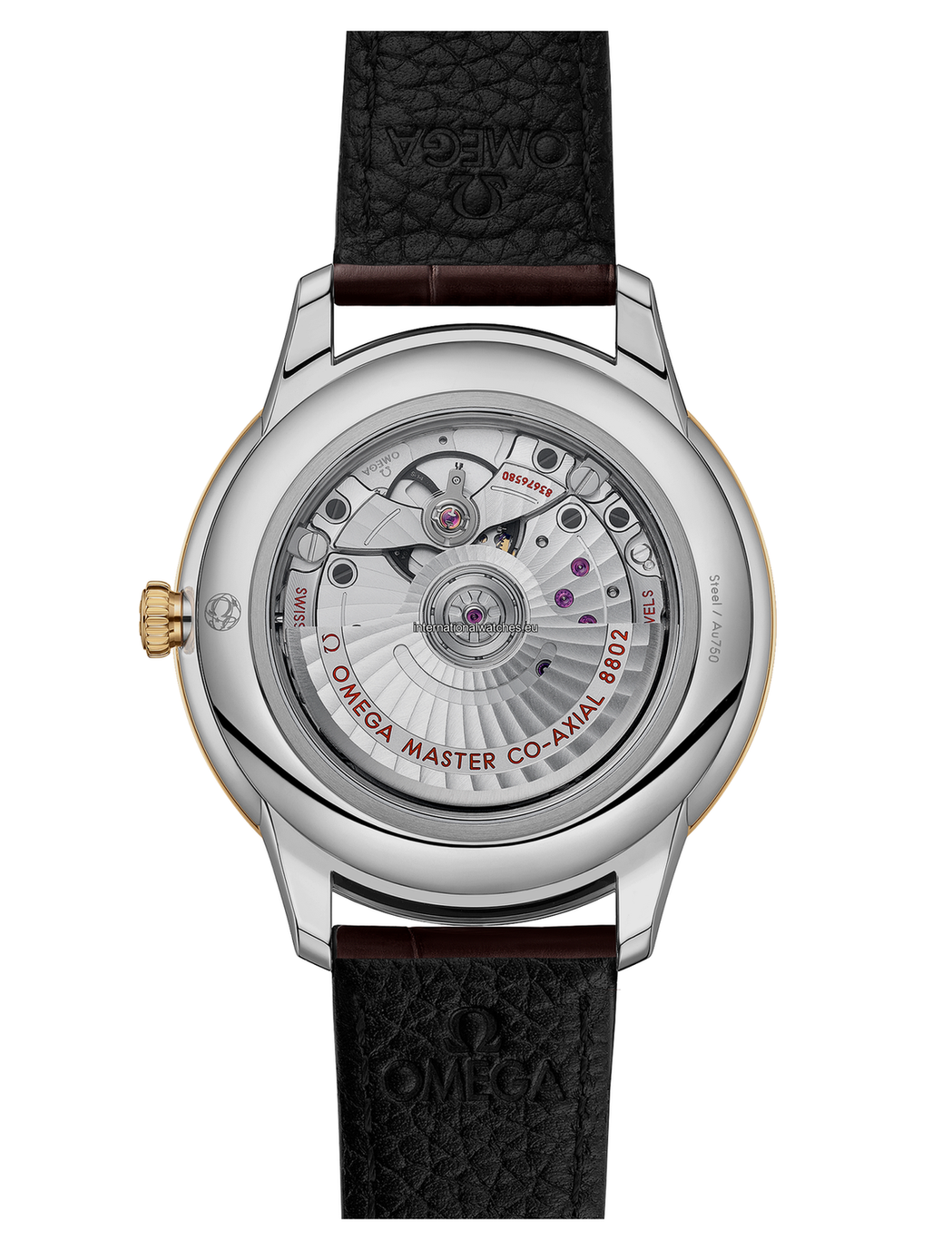 De Ville Prestige 41 mm, steel - yellow gold on leather strap - 434.23.41.20.08.001