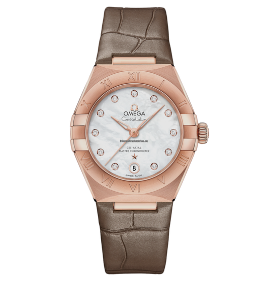 Constellation 29 mm, Sedna™ gold on leather strap - 131.53.29.20.55.002
