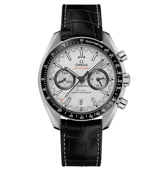 Speedmaster Racing 44.25 mm, steel on leather strap - 329.33.44.51.04.001