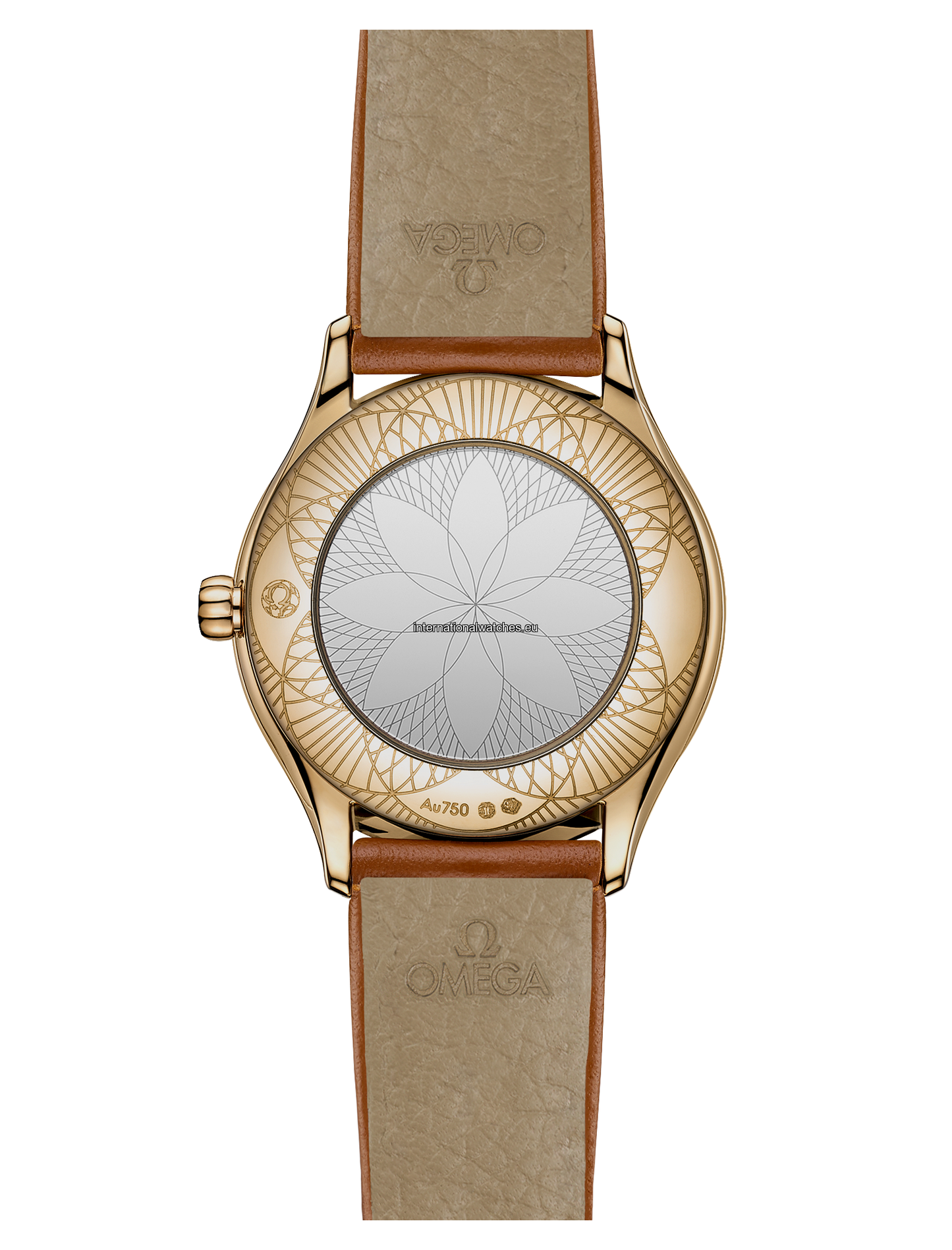 De Ville Mini Trésor 26 mm, Moonshine™ gold on leather strap - 428.57.26.60.04.004
