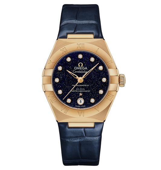 Constellation 29 mm, yellow gold on leather strap - 131.53.29.20.53.001