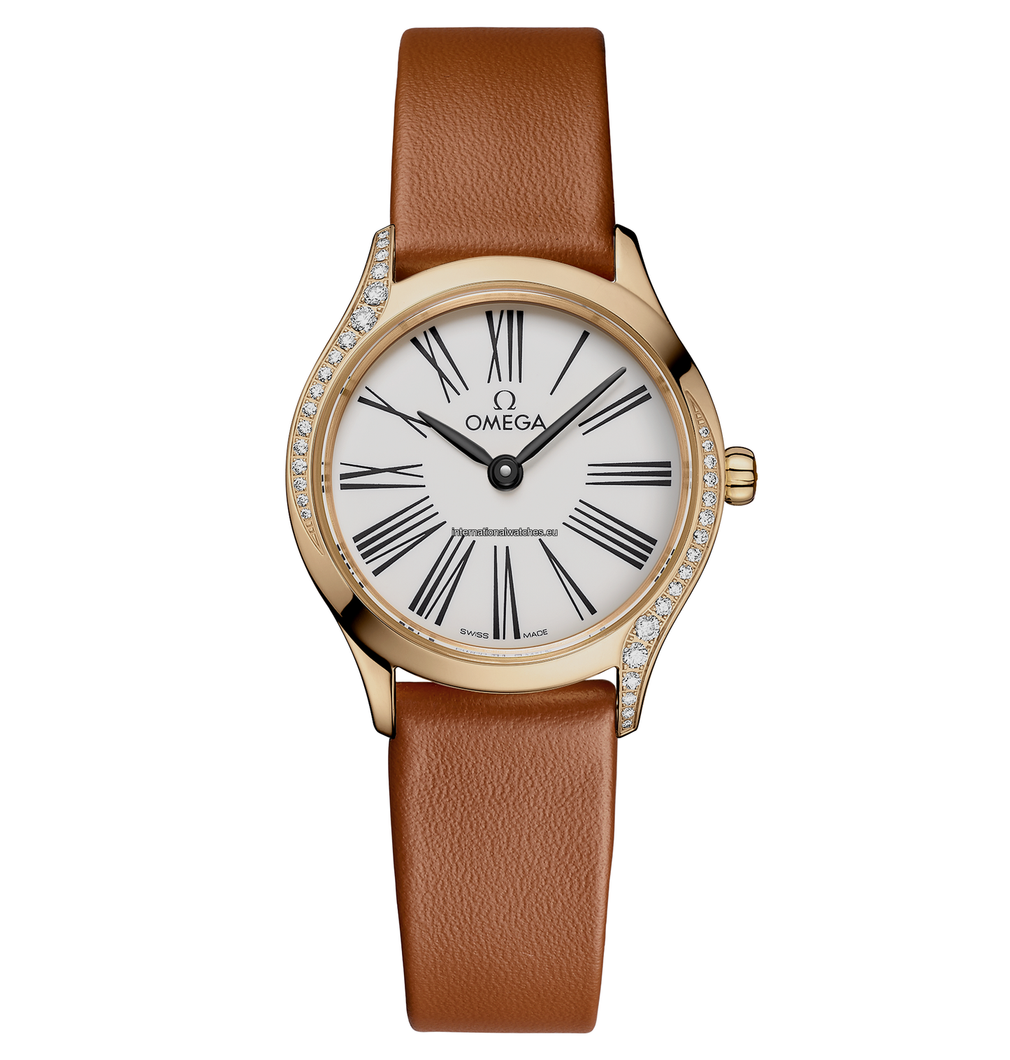 De Ville Mini Trésor 26 mm, Moonshine™ gold on leather strap - 428.57.26.60.04.004