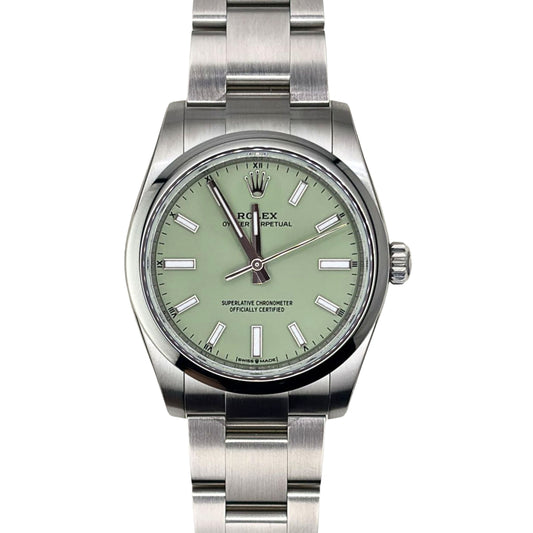 124200 Rolex Oyster Perpetual  34 Pistachio NEW