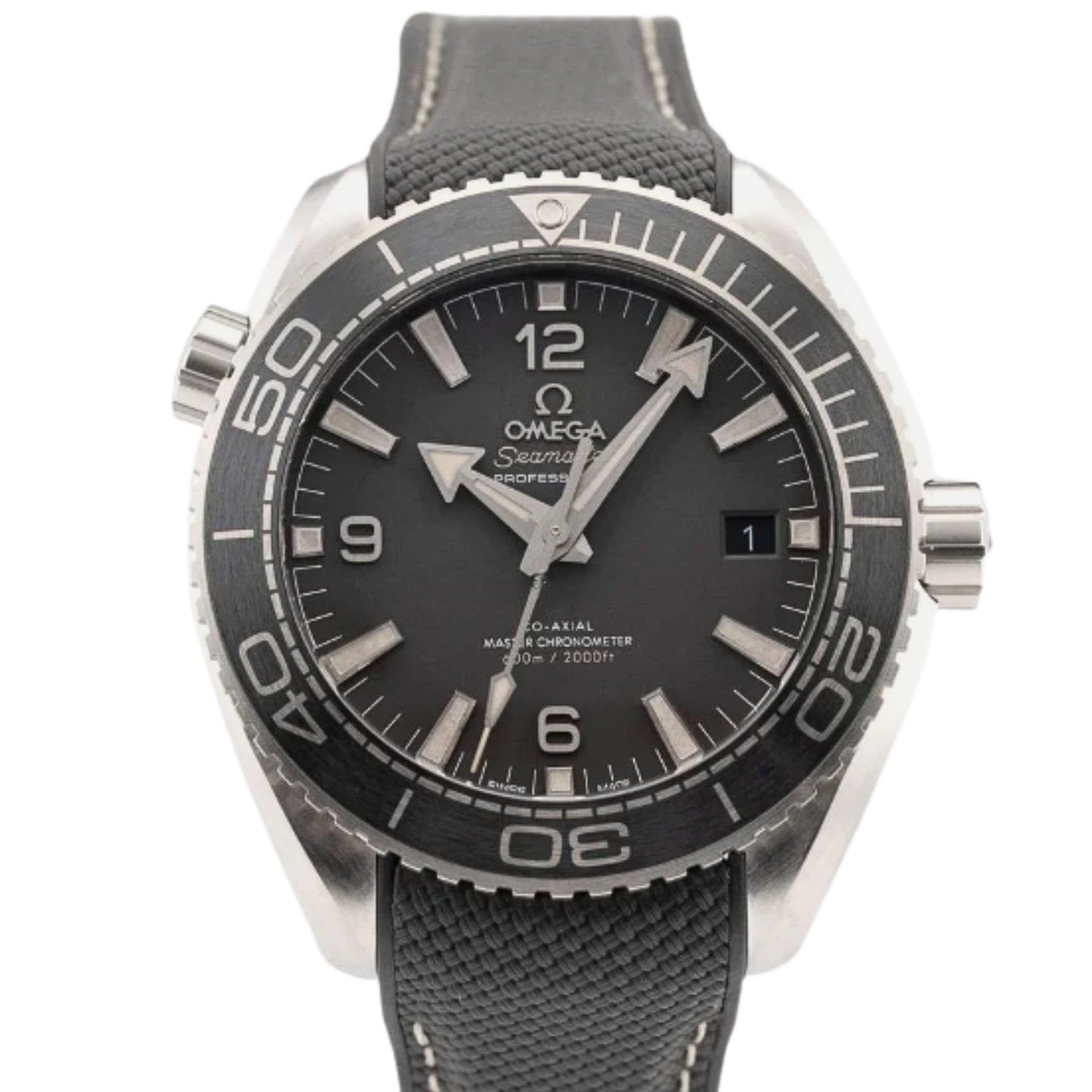 Seamaster Planet Ocean 600M 43.5 mm, steel on rubber strap - 215.32.44.21.01.002