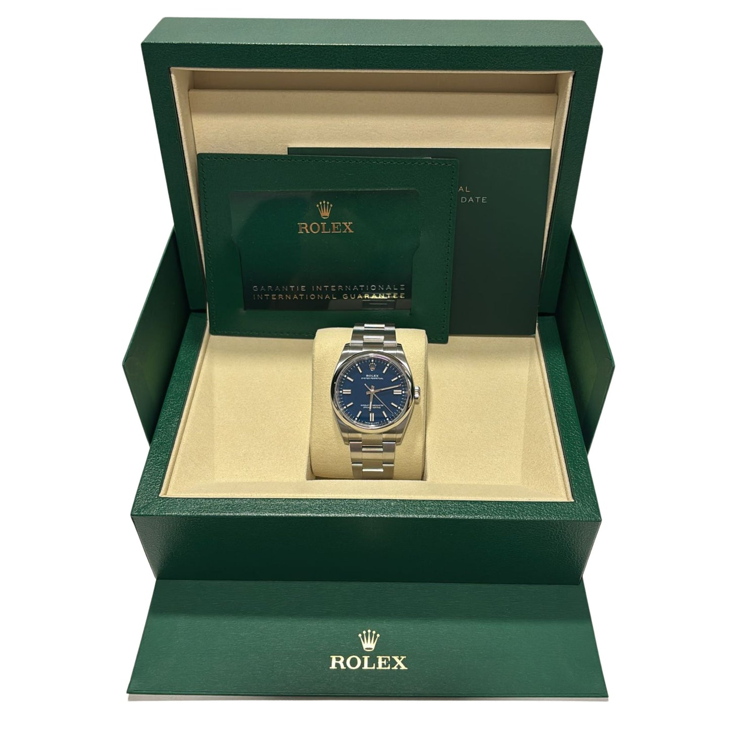 126000 Med Blue Oyster Perpetual 36 NEW