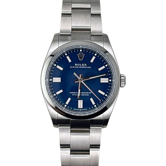 126000 Med Blue Oyster Perpetual 36 NEW